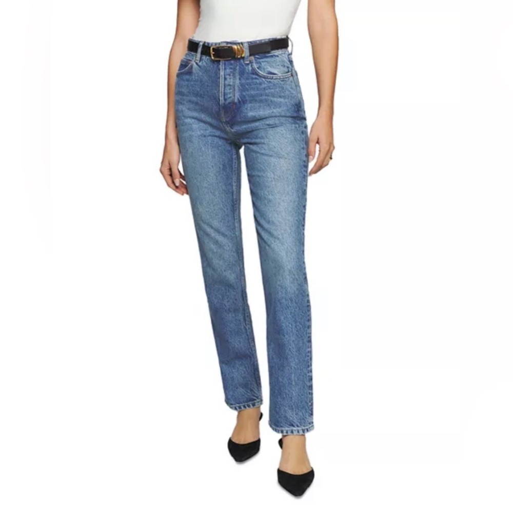 NWT Reformation Cynthia High Rise Straight Leg Jeans in Colorado sz 25 AS-IS